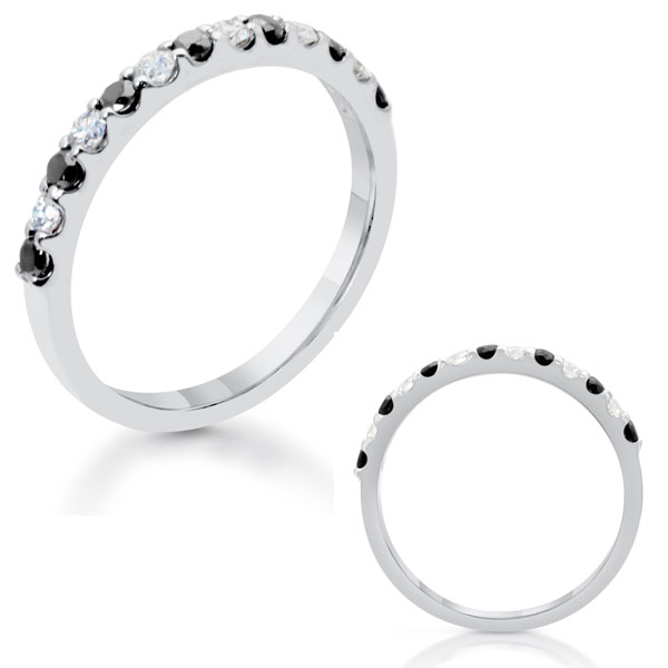 White Gold & Black Diamond Matching Band