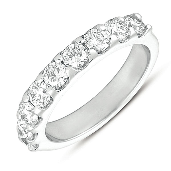 White Gold Prong Set Band