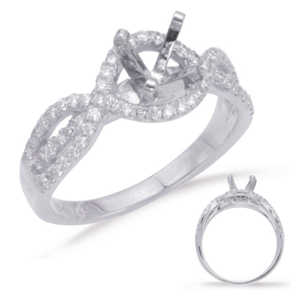 White Gold Halo Engagement Ring