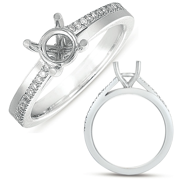 White Gold Engagement Ring  1.5ct Center