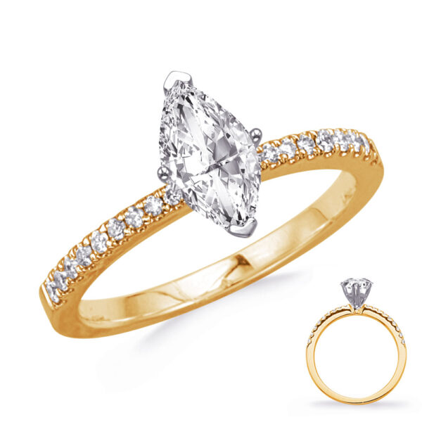 Yellow & White Gold Engagement Ring