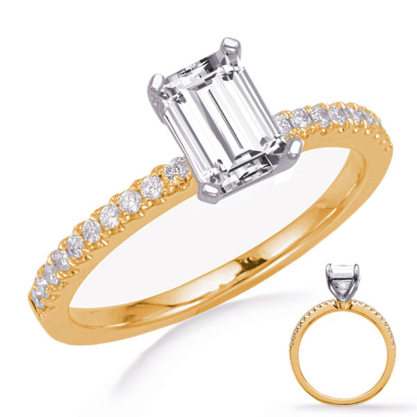 Yellow & White Gold Engagement Ring