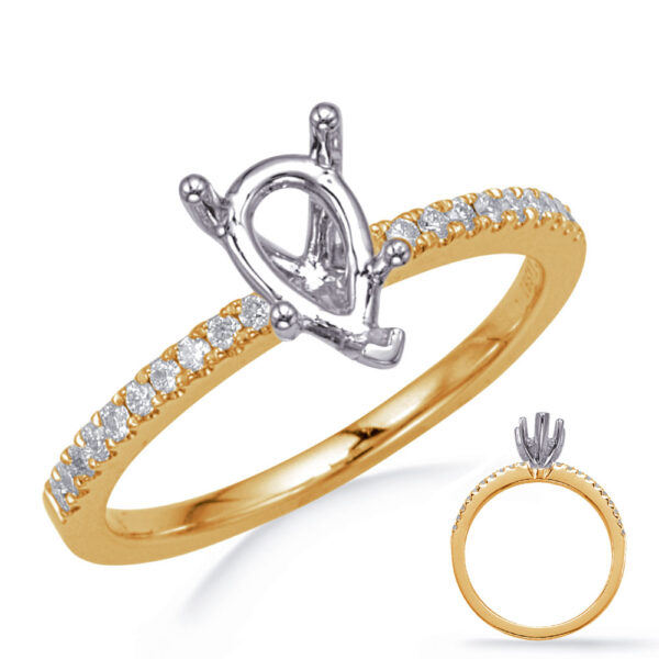 Yellow & White Gold Engagement Ring