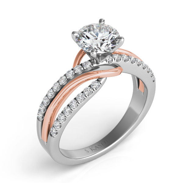 Rose & White Gold Engagement Ring