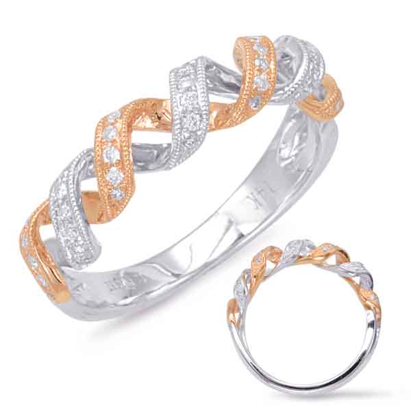 Rose & White Gold Matching Band