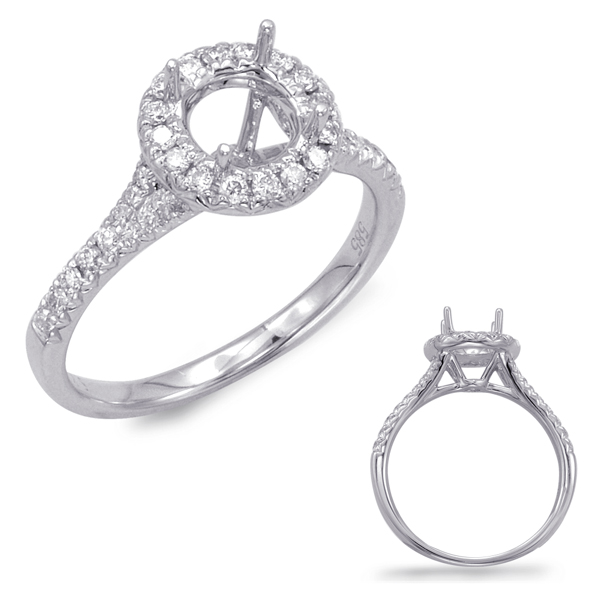 White Gold Halo Engagement Ring