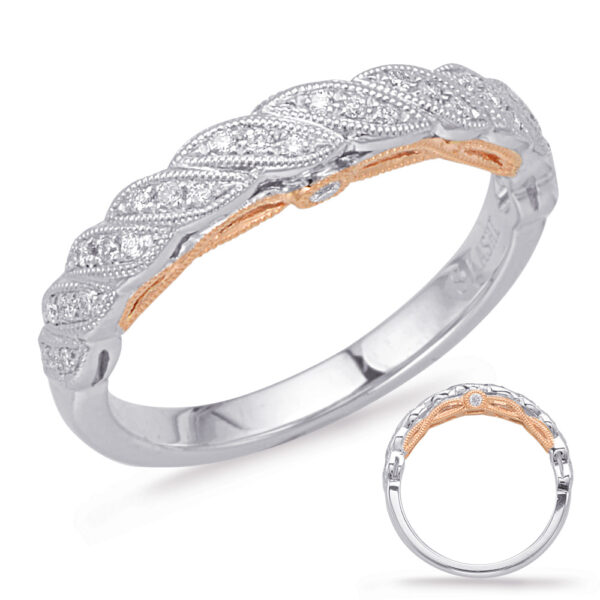Rose & White Gold Matching Band