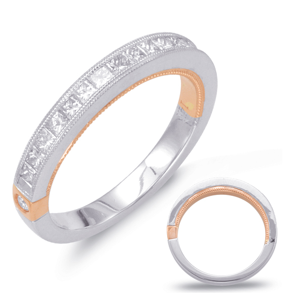 Rose & White Gold Matching Band