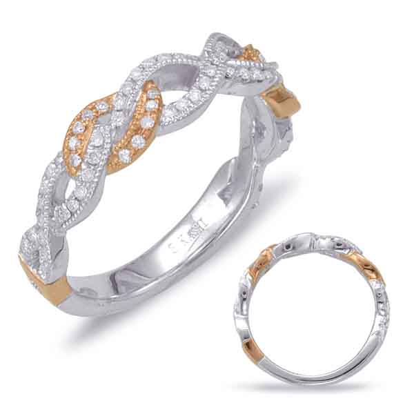 White & Rose Gold Matching Band