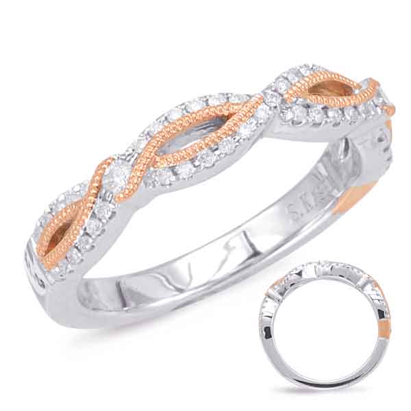 Rose & White Gold Matching Band