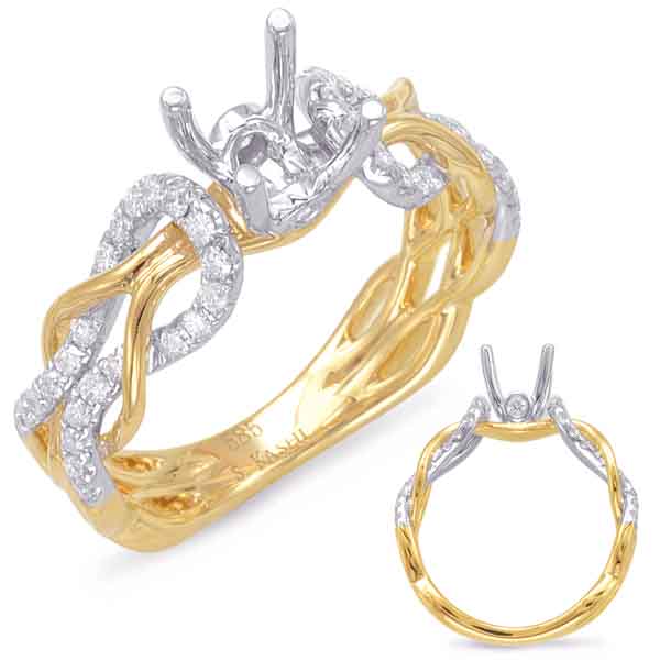 White & Yellow Gold Engagement Ring