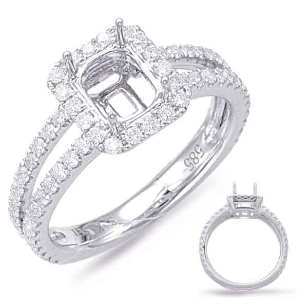 White Gold Halo Engagement Ring