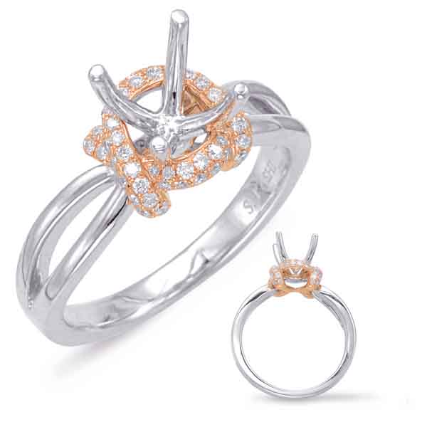 Rose & White Gold Engagement Ring
