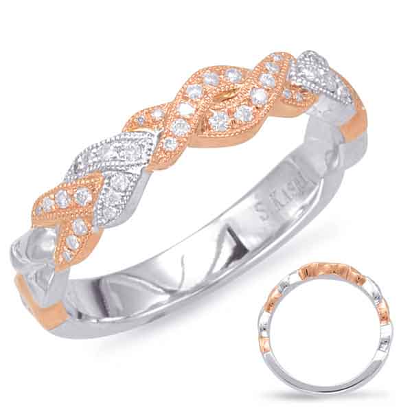 Rose & White Gold Matching Band