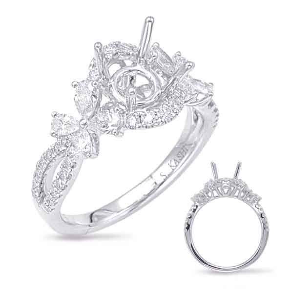White Gold Halo Engagement Ring