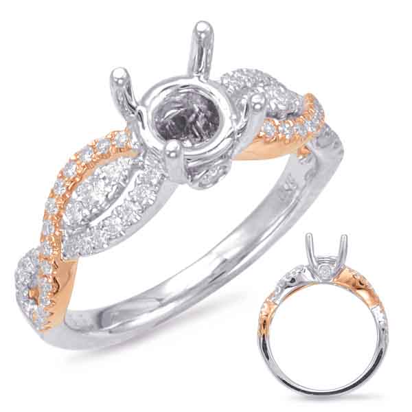 Rose & White Gold Engagement Ring
