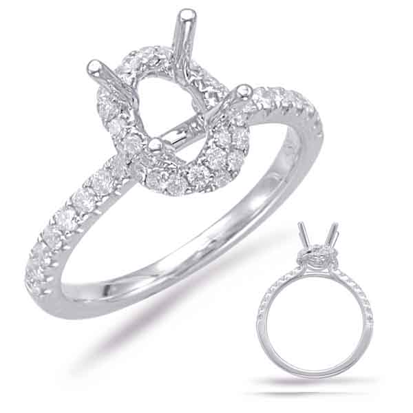 White Gold Halo Engagement Ring