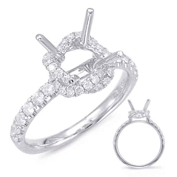 White Gold Halo Engagement Ring