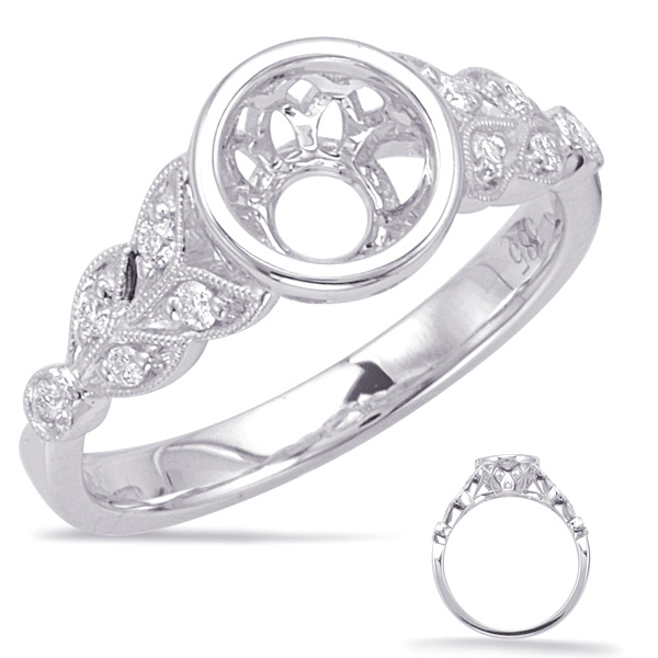 White Gold Engagement Ring Bezel Head