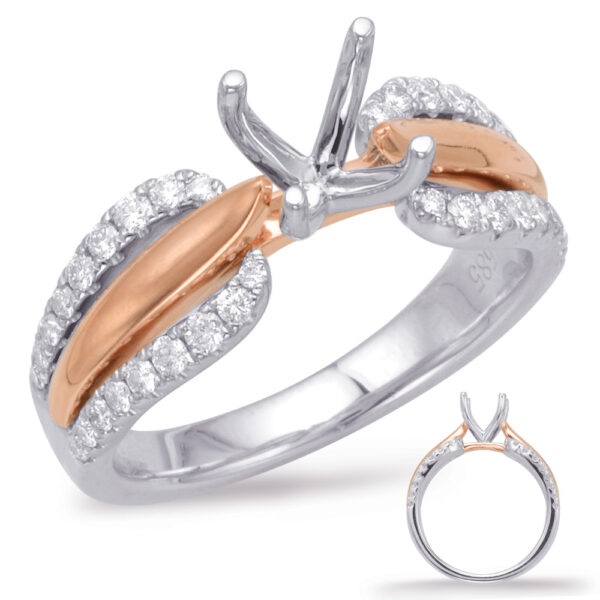 Rose & White Gold Engagement Ring
