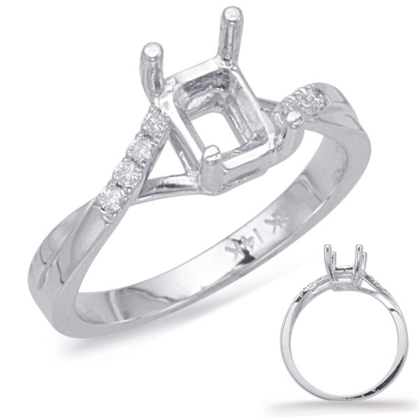 White Gold Halo Engagement Ring