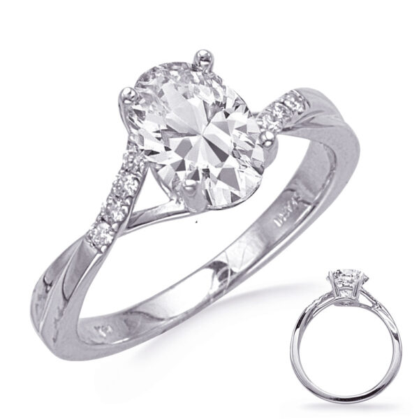 White Gold Halo Engagement Ring