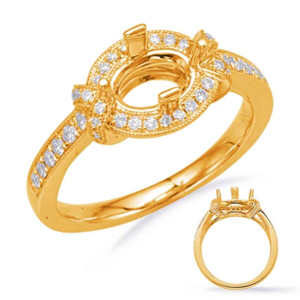 Yellow Gold Halo Engagement Ring