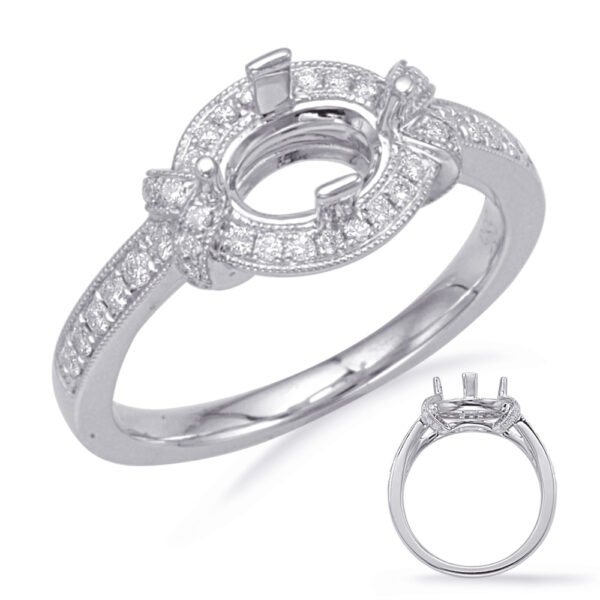 White Gold Halo Engagement Ring
