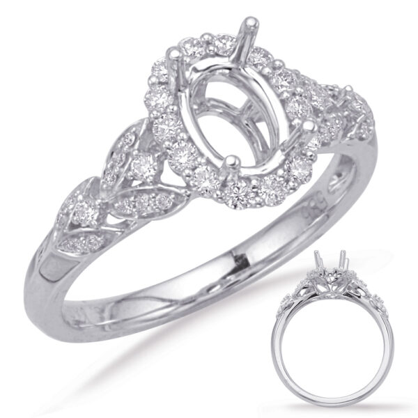 White Gold Halo Engagement Ring