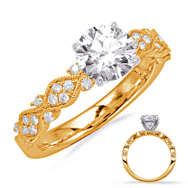 Yellow & White Gold Engagement Ring