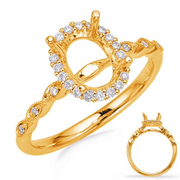 Yellow Gold Halo Engagement Ring