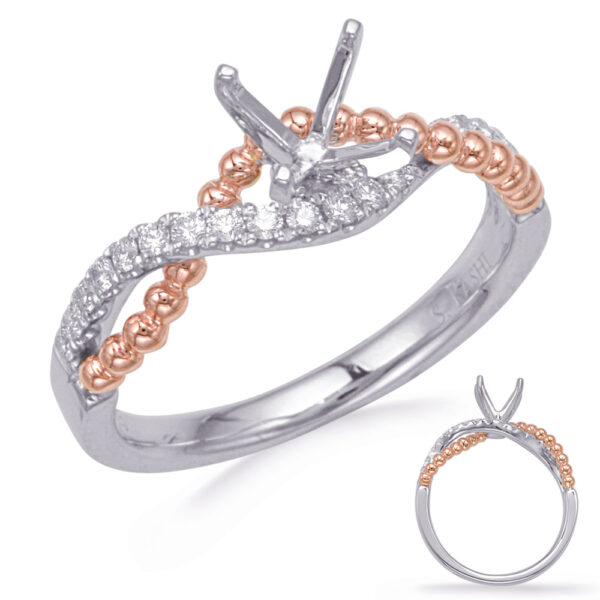 Rose & White Gold Engagement Ring