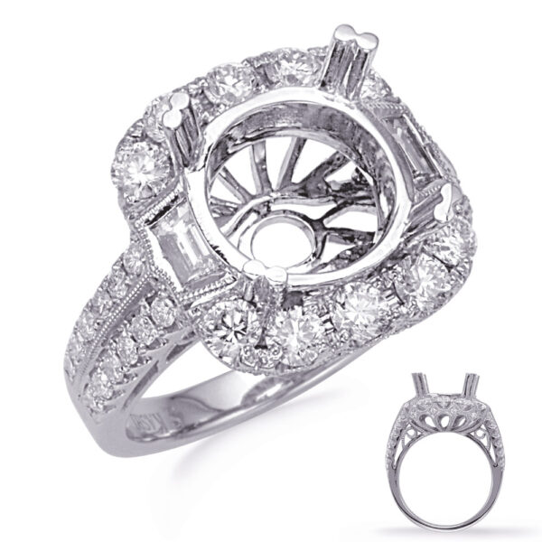White Gold Halo Engagement Ring