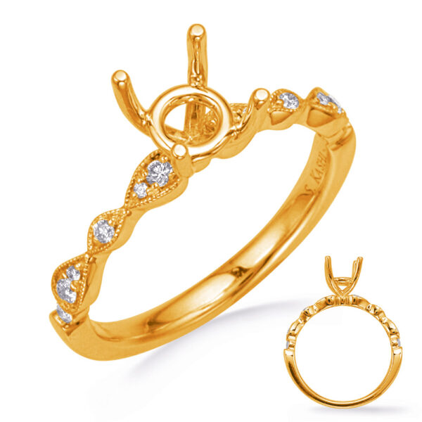 Yellow Gold  Diamond Engagement Ring