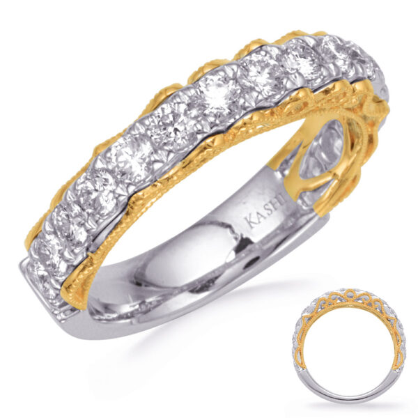 Yellow & White Gold Diamond Band