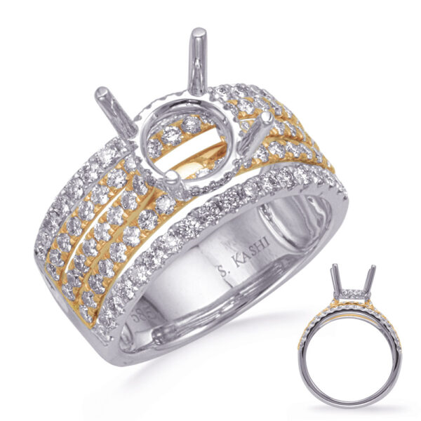 Yellow & White Gold Engagement Ring
