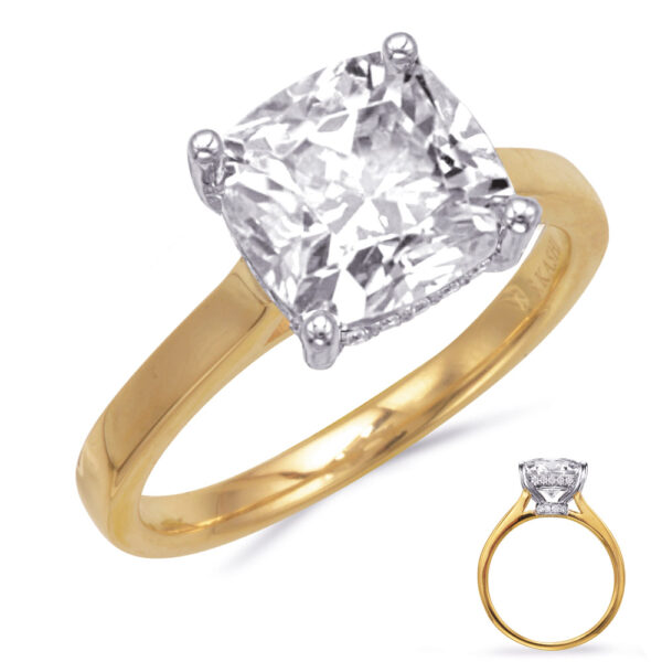 Yellow & White Gold Engagement Ring