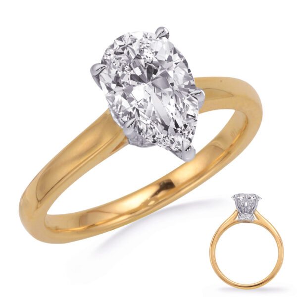 Yellow & White Gold Engagement Ring