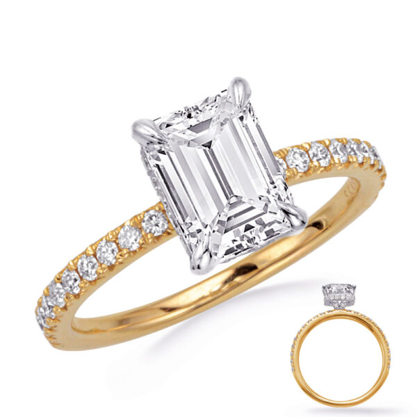 Yellow & White Gold  Engagement Ring
