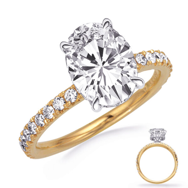 Yellow & White Gold Engagement Ring