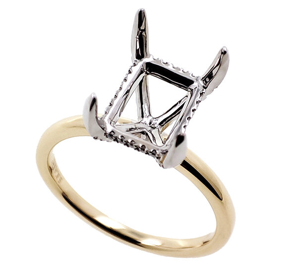 Yellow & White Gold Engagement Ring