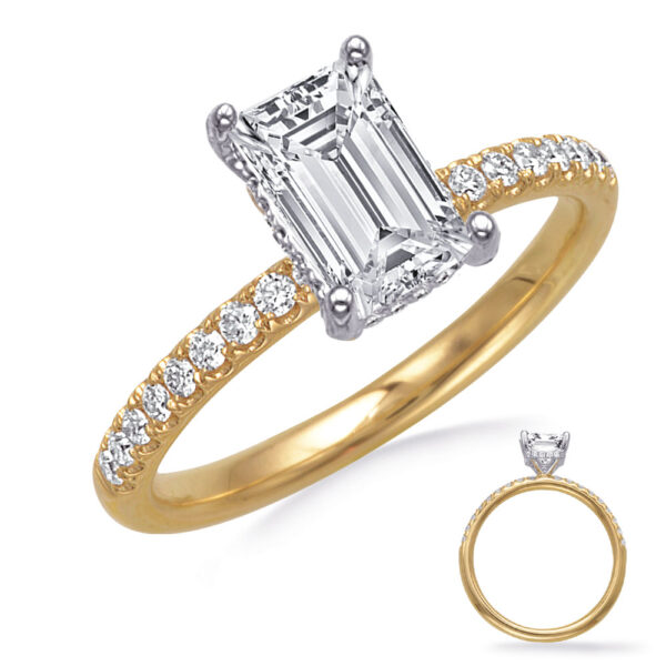 White & Yellow Gold Engagement Ring