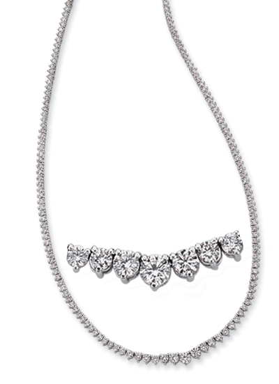 Diamond Necklace Three Prong