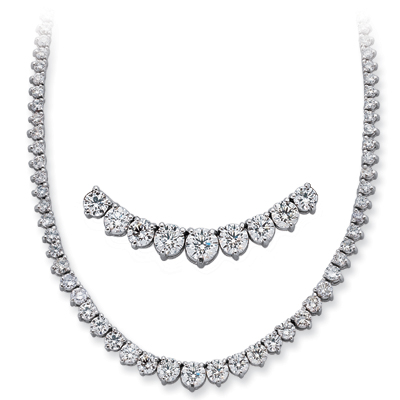 White Gold Three Prong Neck