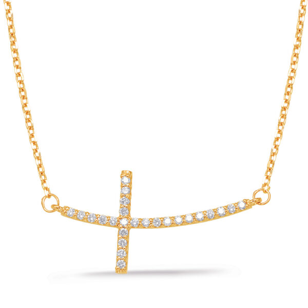 Yellow Gold Cross Necklace