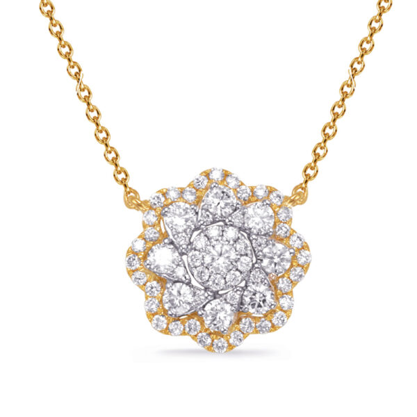 Yellow & White Gold Diamond Necklace