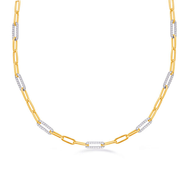 Yellow & White Gold Diamond Necklace