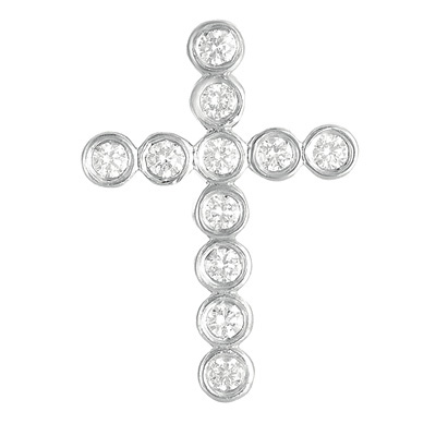 Diamond Cross Pendant 26mm