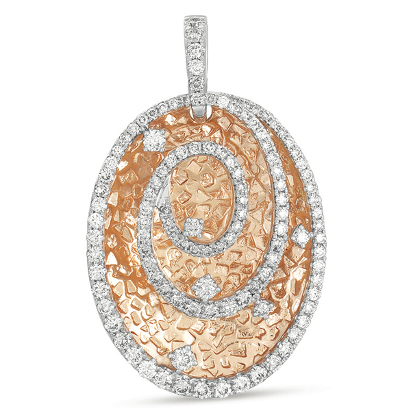 White & Rose Gold Pendant