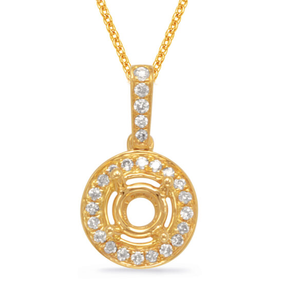 Diamond Pendant For 1.25ct Round Stone